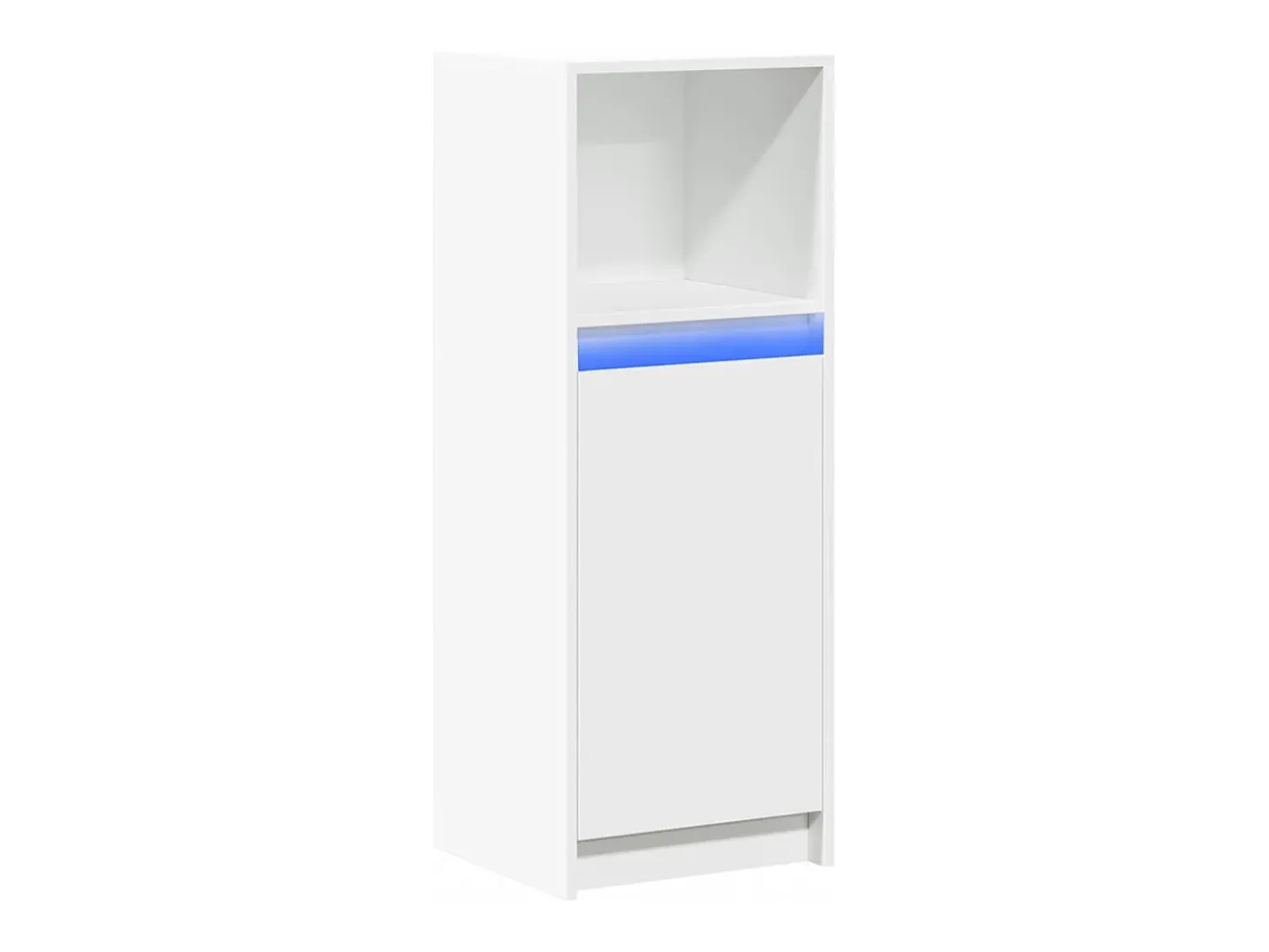 Aparador con LED blanco 38x34x100 cm madera de ingeniería