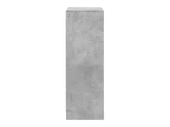 Aparador con LED gris hormigón 72x34x100 cm madera de ingeniería