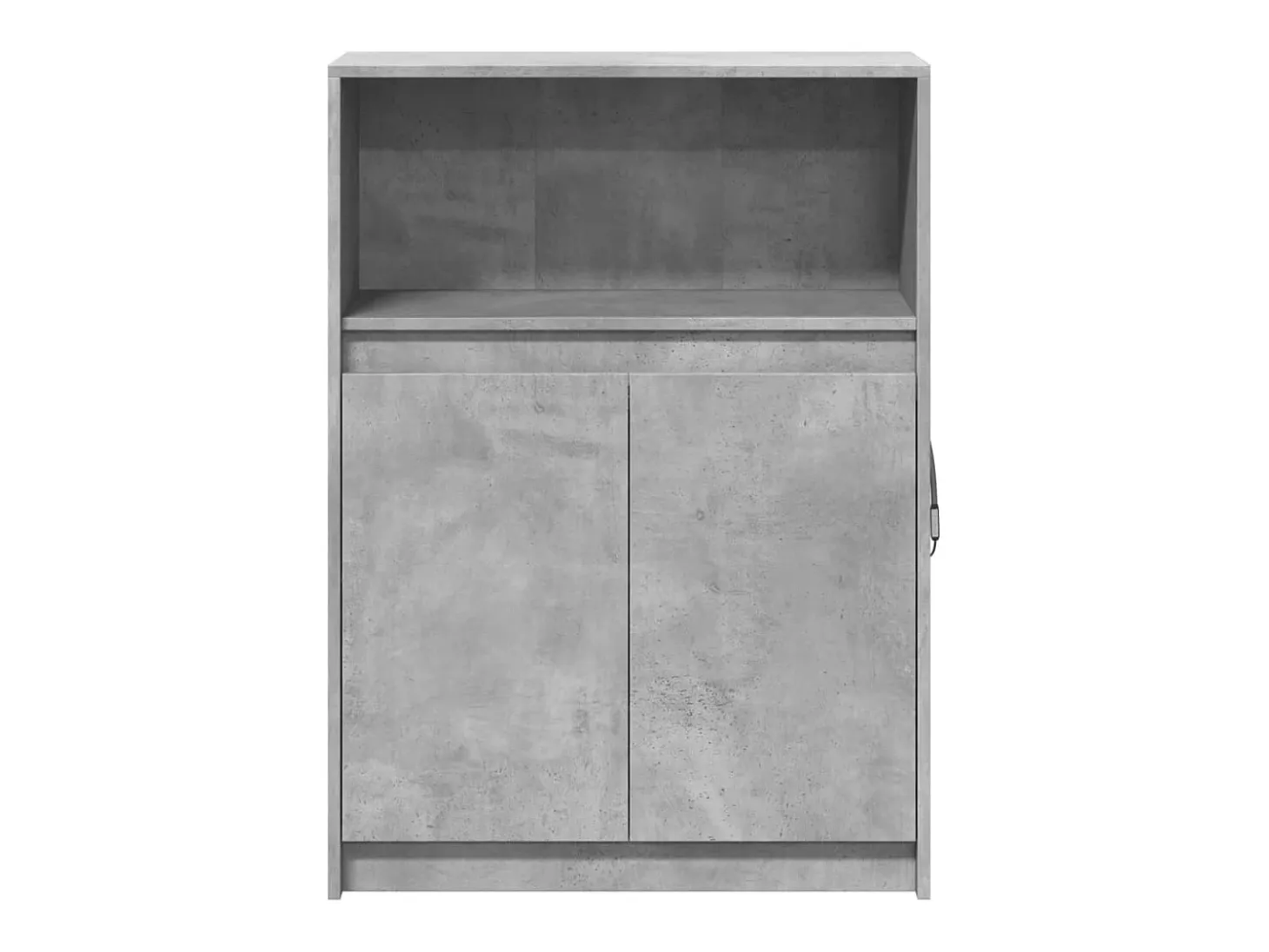 Aparador con LED gris hormigón 72x34x100 cm madera de ingeniería