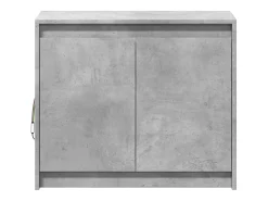 Aparador con LED gris hormigón 72x34x61 cm madera de ingeniería