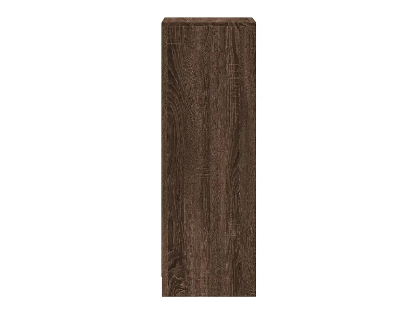 Aparador con LED madera ingeniería marrón roble 38x34x100 cm