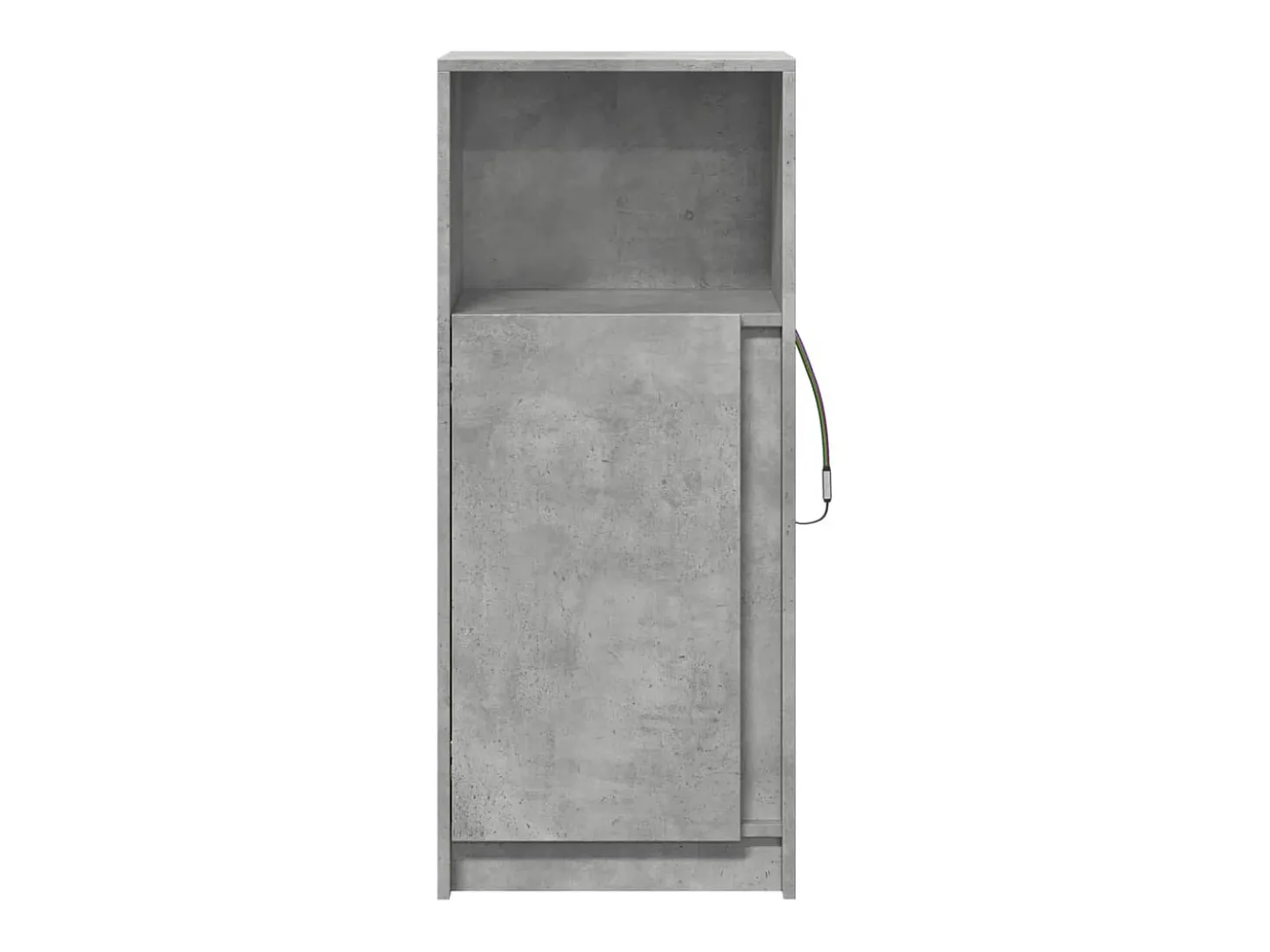 Aparador con LED madera ingeniería gris hormigón 42,5x34x100 cm