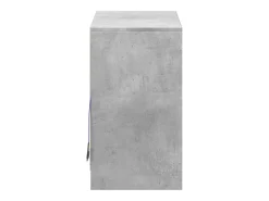 Aparador con LED madera ingeniería gris hormigón 72x34x61 cm