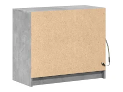 Aparador con LED madera ingeniería gris hormigón 72x34x61 cm