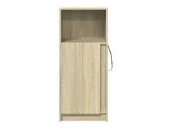 Aparador con LED roble Sonoma 42,5x34x100 cm madera de ingeniería