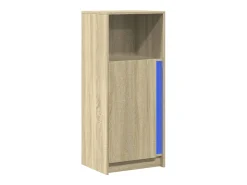 Aparador con LED roble Sonoma 42,5x34x100 cm madera de ingeniería