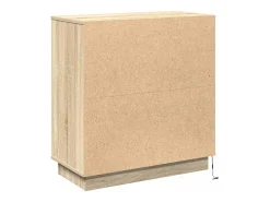 Aparador con LED Roble Sonoma 71x34,5x75 cm Madera reconstituida
