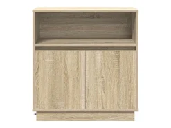 Aparador con LED Roble Sonoma 71x34,5x75 cm Madera reconstituida