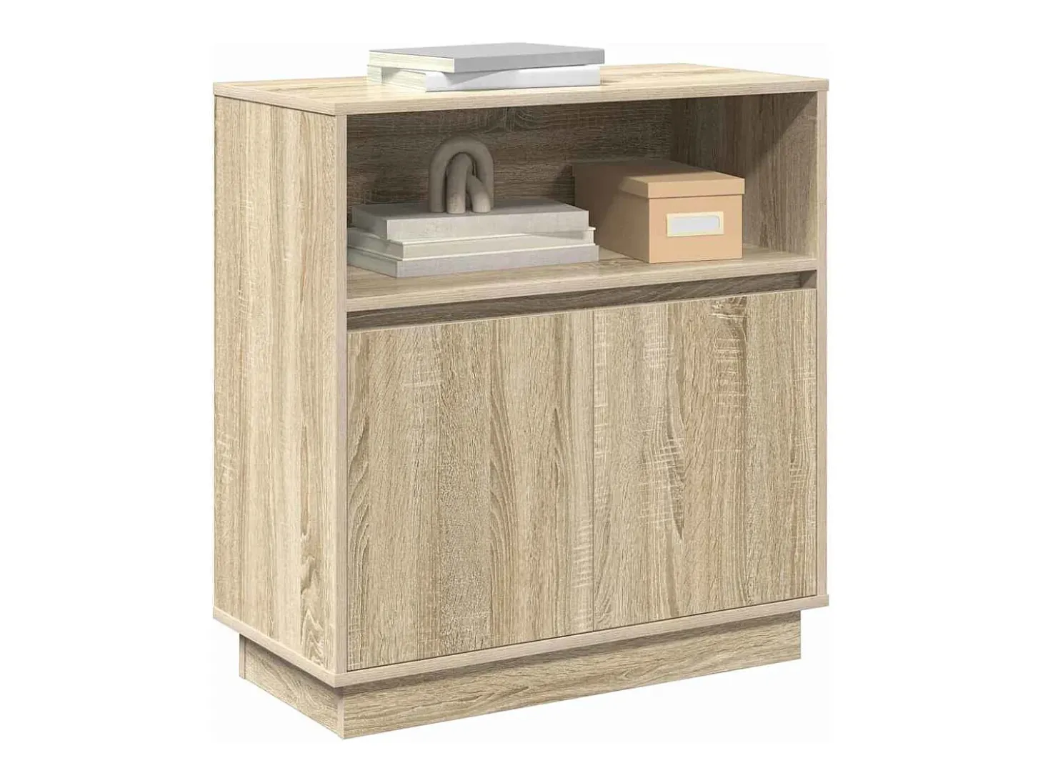 Aparador con LED Roble Sonoma 71x34,5x75 cm Madera reconstituida