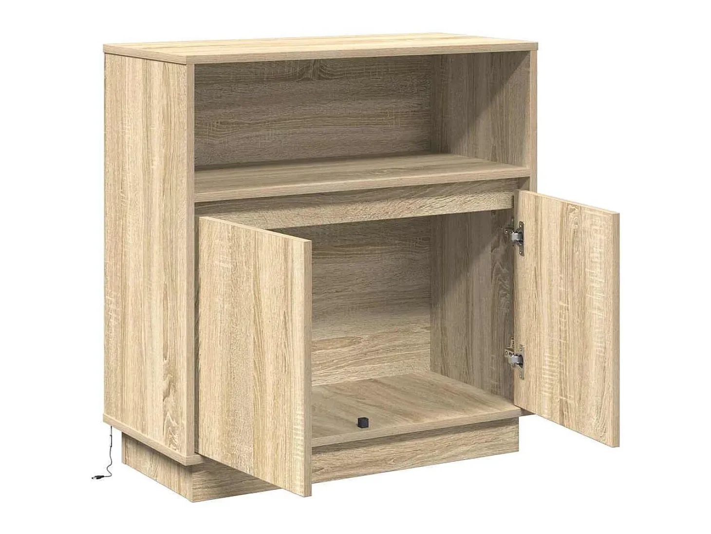 Aparador con LED Roble Sonoma 71x34,5x75 cm Madera reconstituida