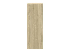 Aparador con LED roble Sonoma 77x34x100 cm madera de ingeniería