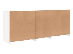 Aparador con luces LED blanco 162x37x67 cm