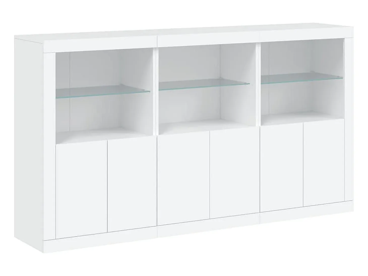 Aparador con luces LED blanco 181,5x37x100 cm