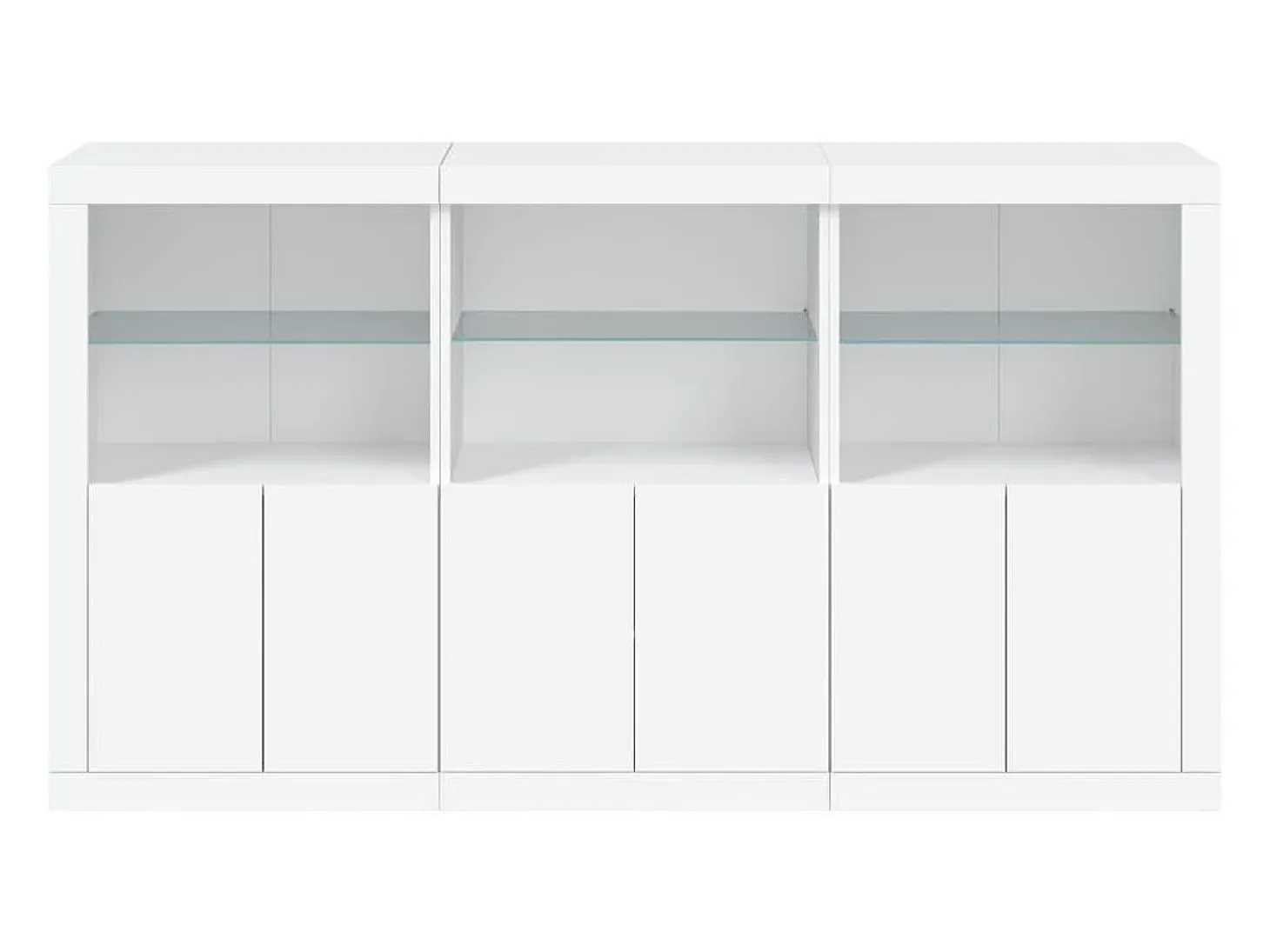 Aparador con luces LED blanco 181,5x37x100 cm