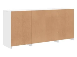Aparador con luces LED blancas 142,5x37x67 cm