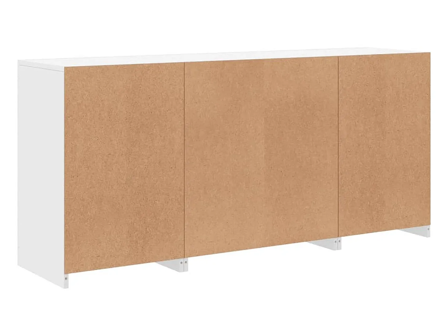 Aparador con luces LED blancas 142,5x37x67 cm