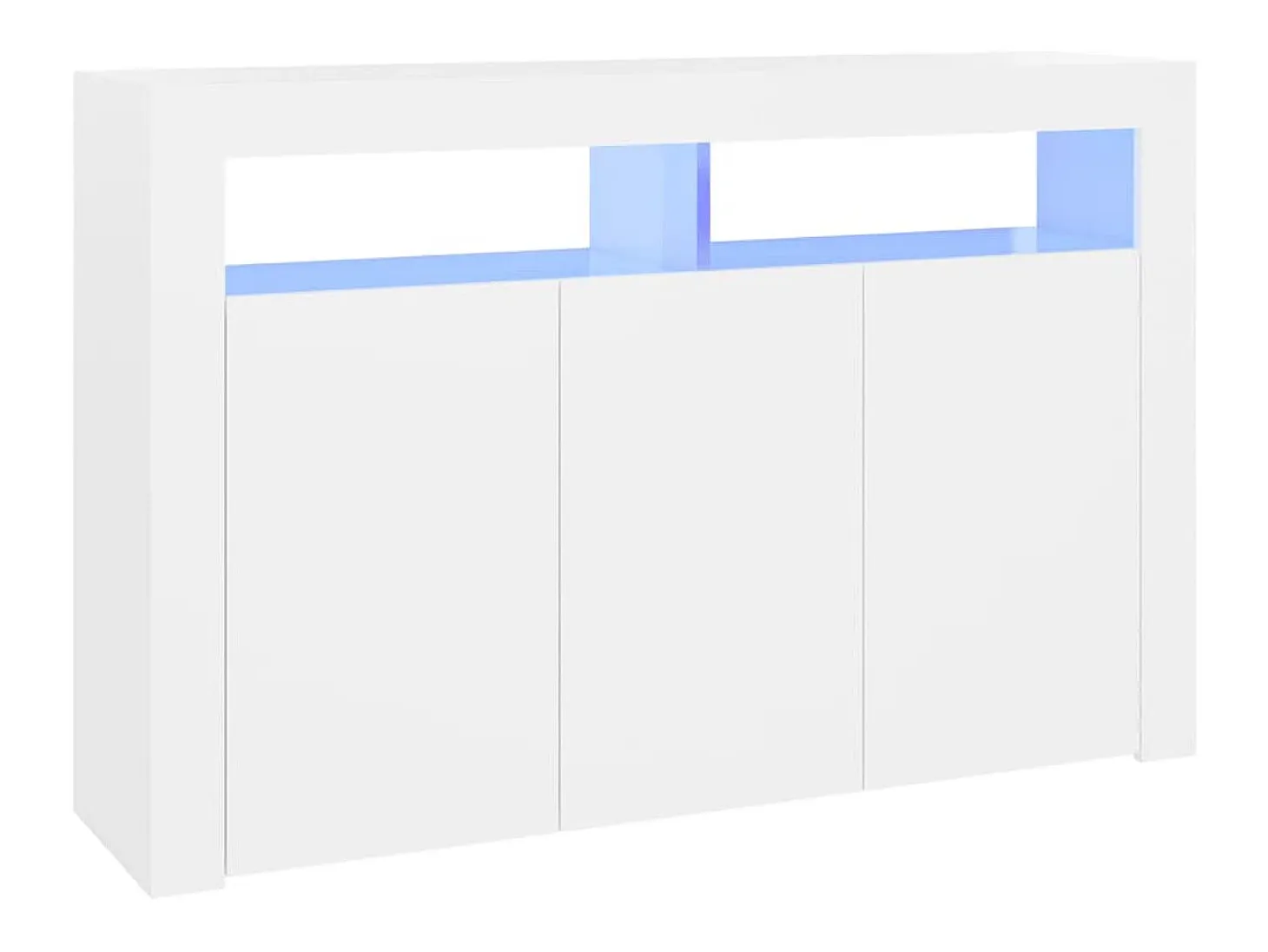 Aparador con luces LED blanco 115,5x30x75 cm