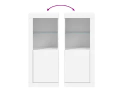 Aparador con luces LED blanco 41x37x100 cm