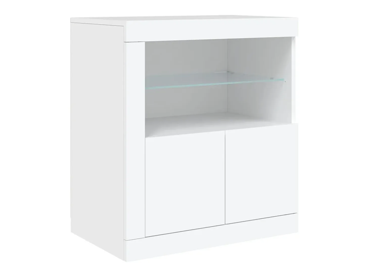 Aparador con luces LED blancas 181,5x37x67 cm