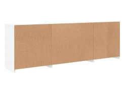 Aparador con luces LED blanco 202x37x67 cm