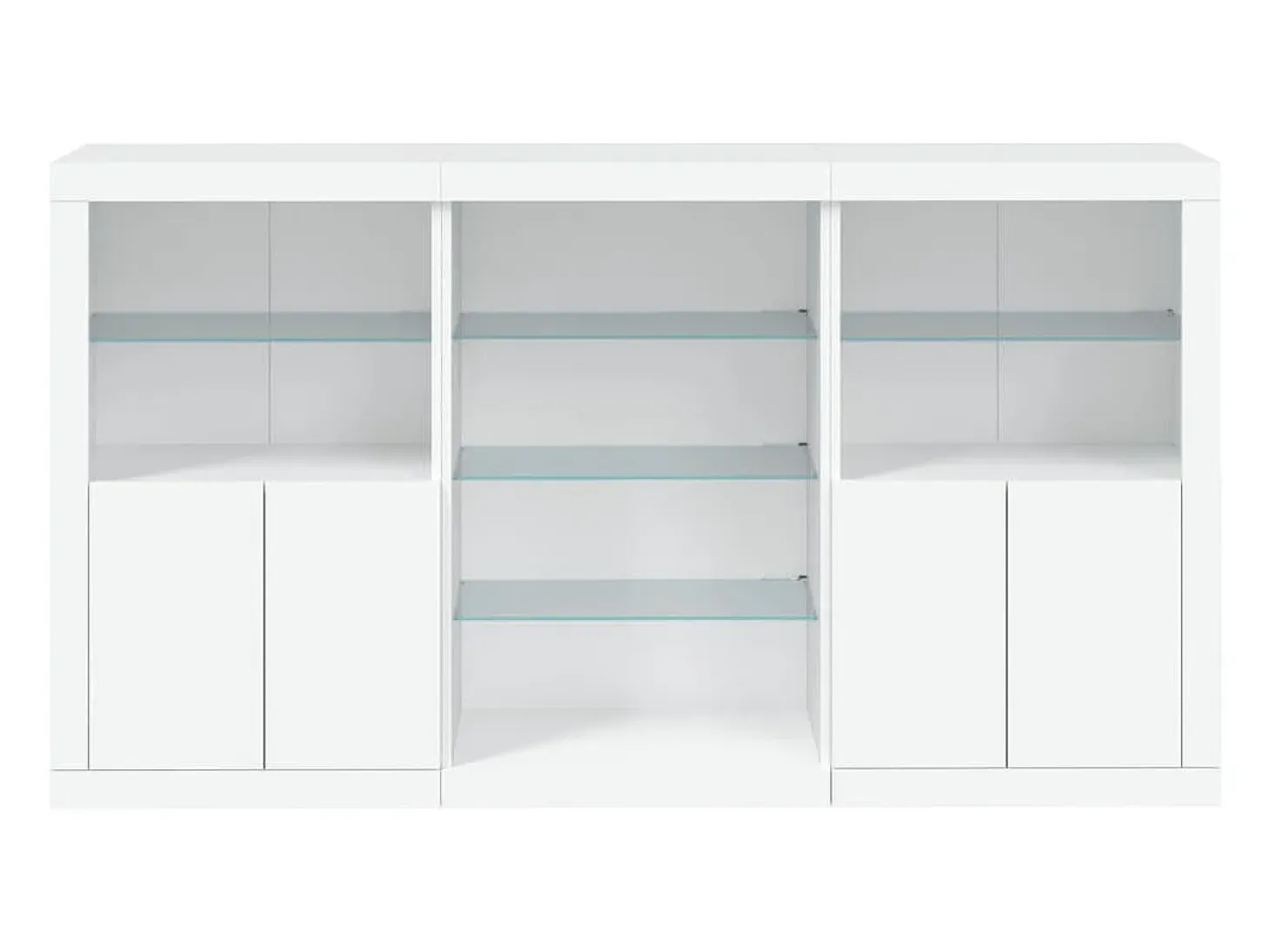 Aparador con luces LED blanco 181,5x37x100 cm