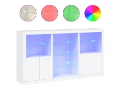 Aparador con luces LED blanco 181,5x37x100 cm