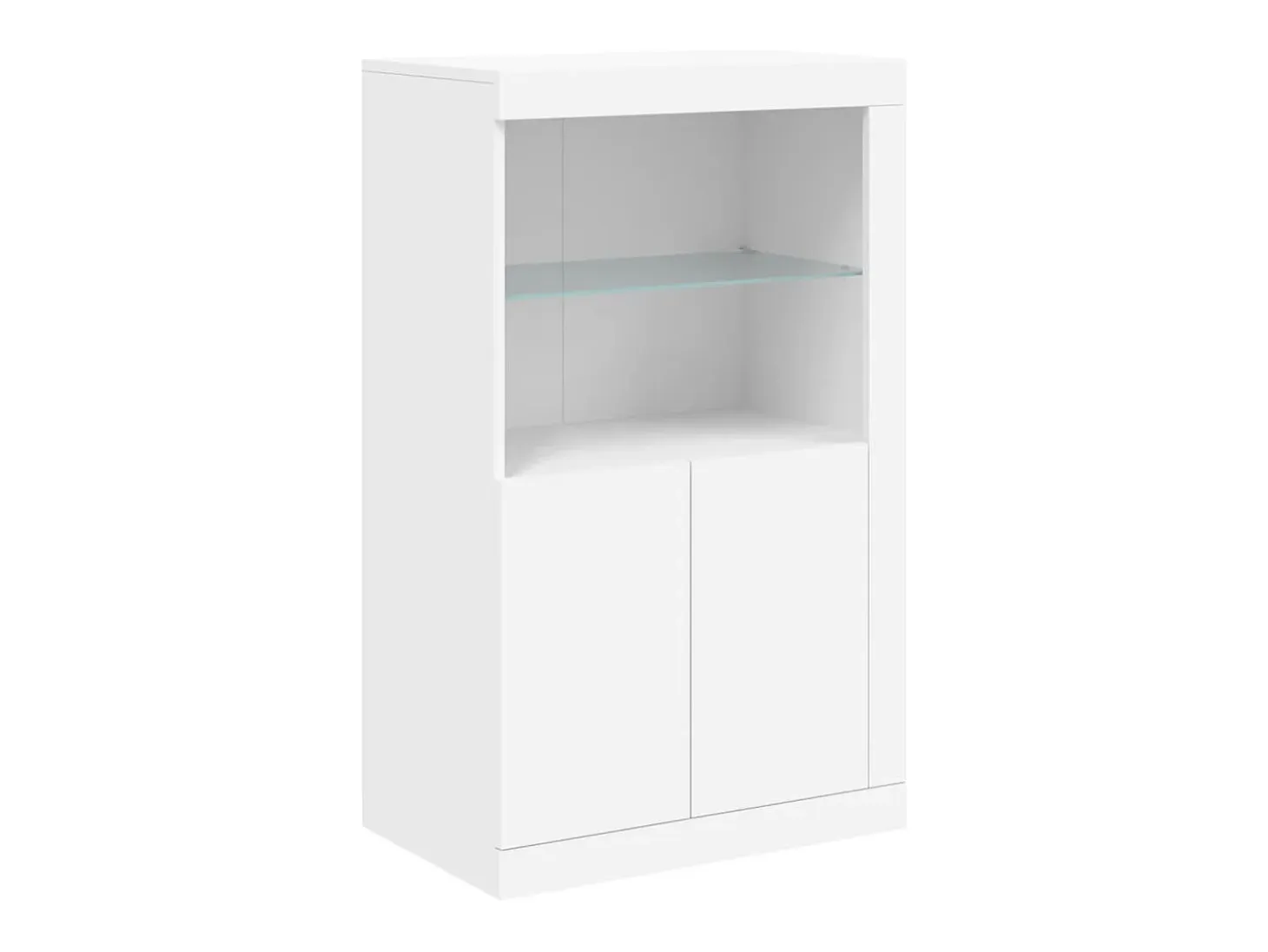 Aparador con luces LED blanco 181,5x37x100 cm