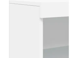 Aparador con luces LED blanco 60,5x37x100 cm