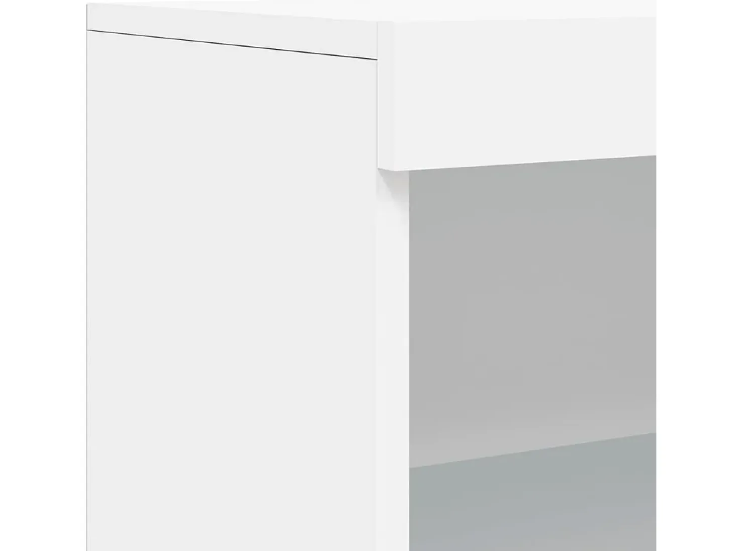 Aparador con luces LED blanco 60,5x37x100 cm