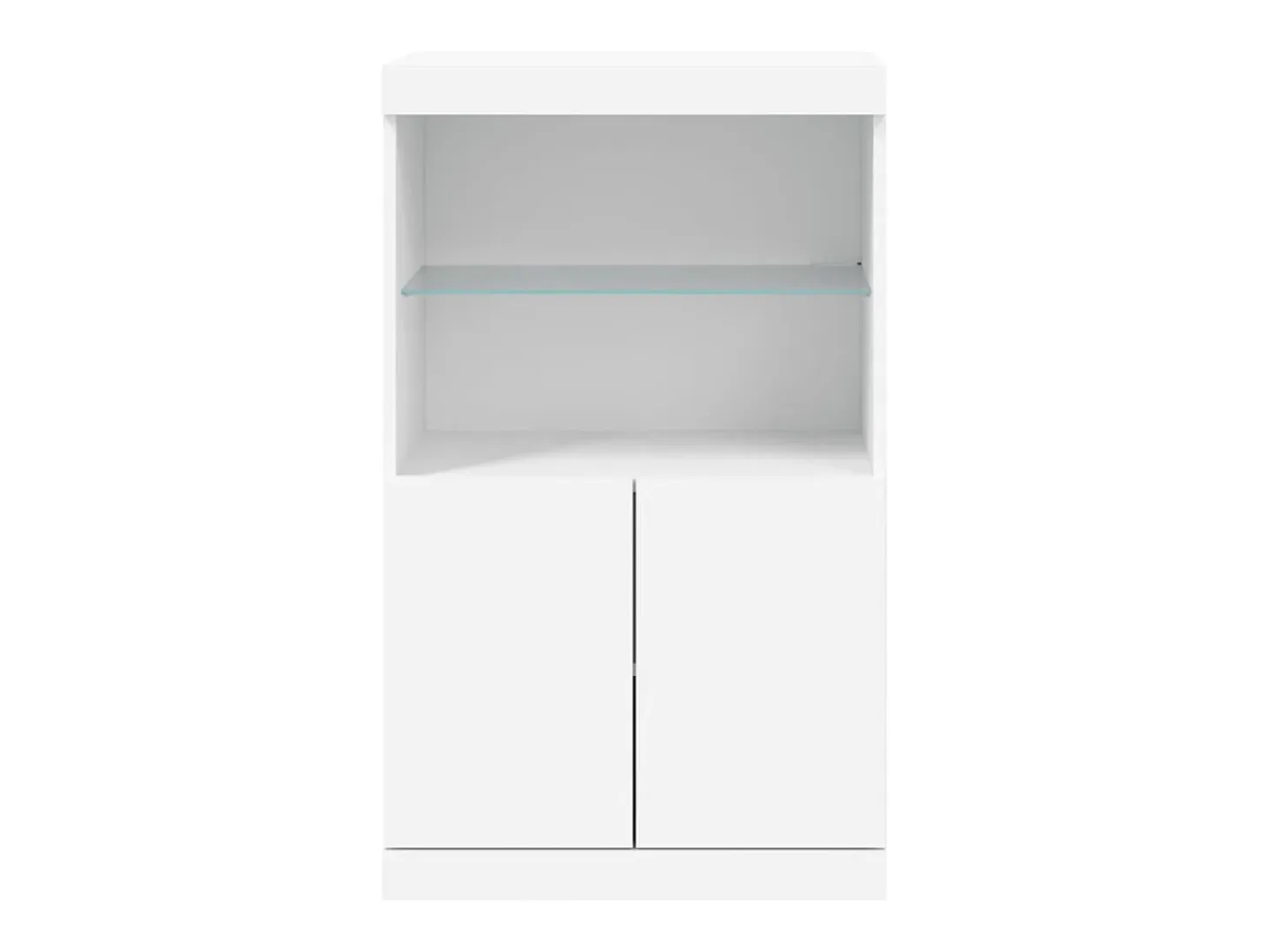 Aparador con luces LED blanco 60,5x37x100 cm