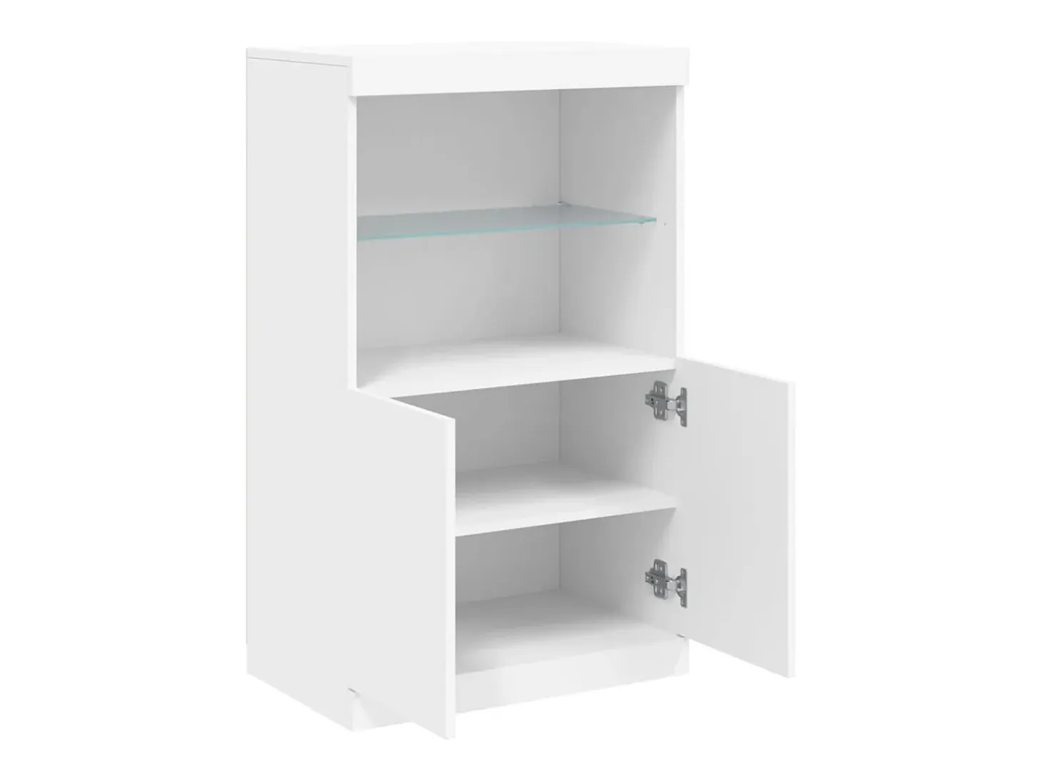 Aparador con luces LED blanco 60,5x37x100 cm