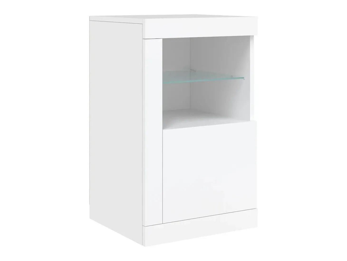 Aparador con luces LED blancas 123x37x67 cm