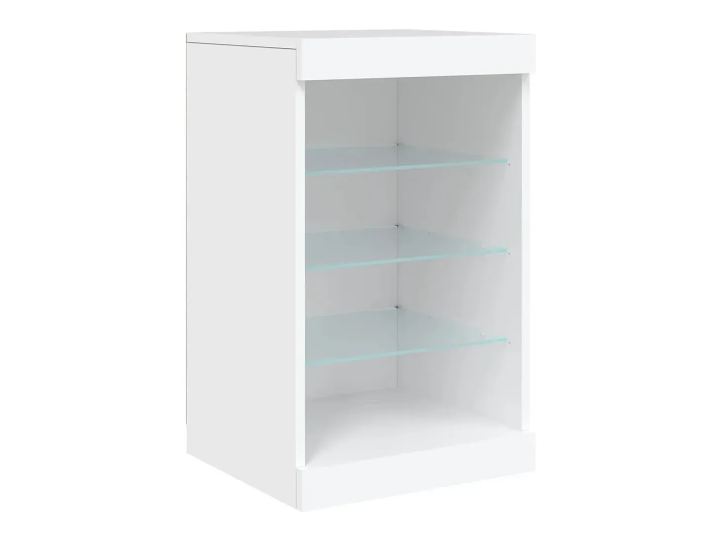 Aparador con luces LED blancas 123x37x67 cm