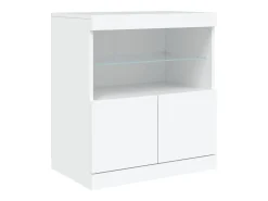 Aparador con luces LED blanco 60x37x67 cm ES956372