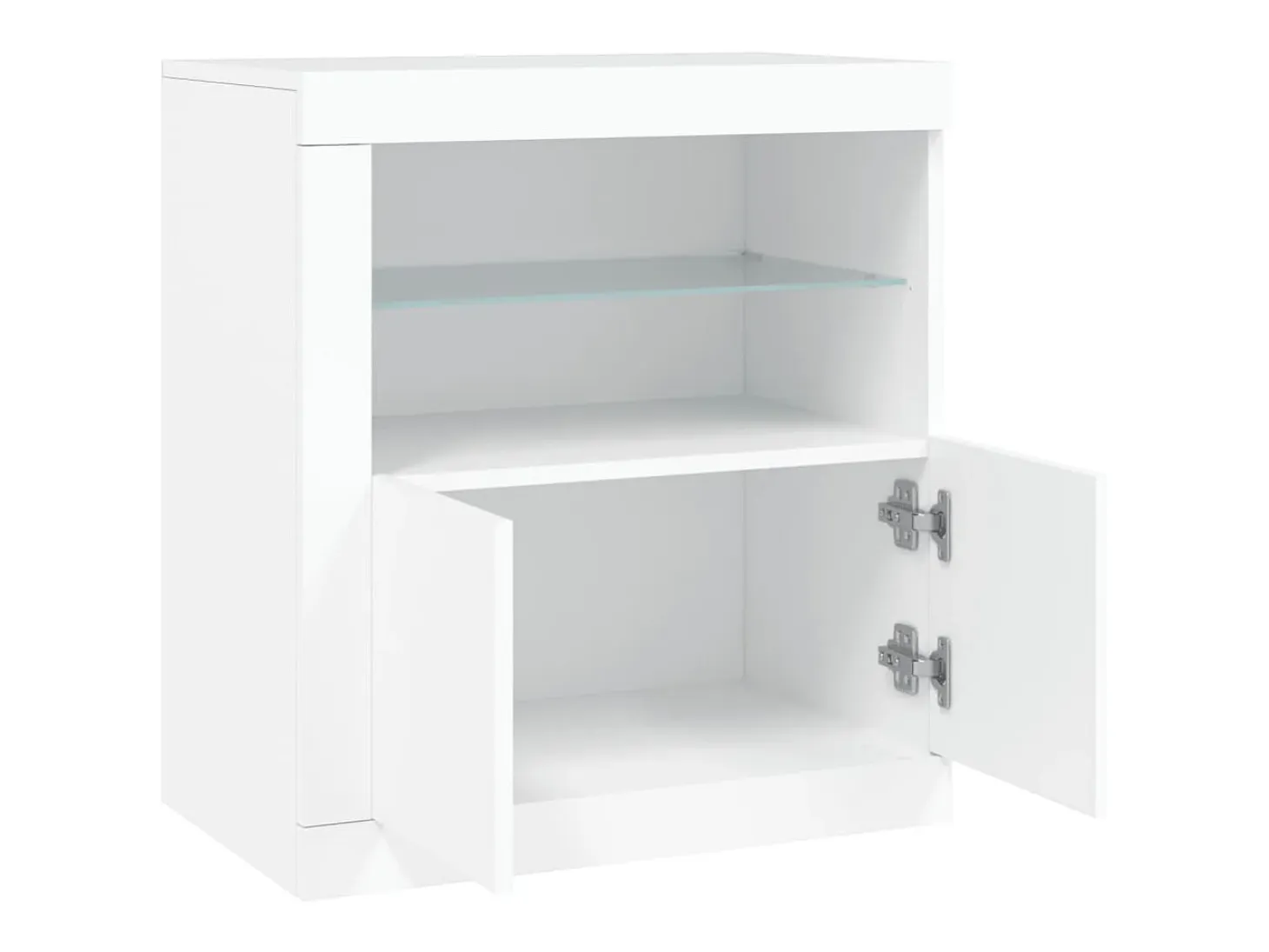 Aparador con luces LED blancas 60,5x37x67 cm