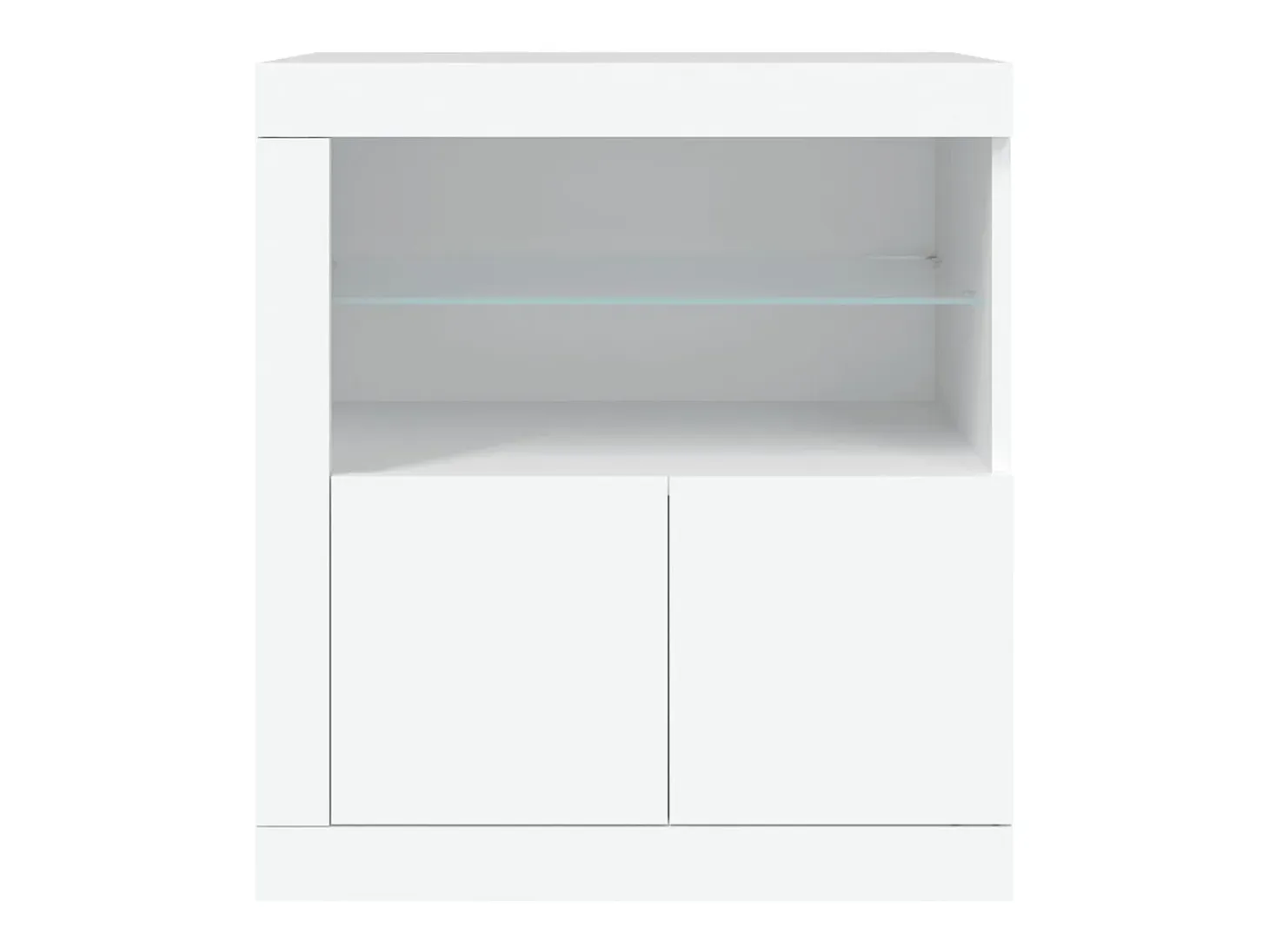 Aparador con luces LED blancas 60,5x37x67 cm