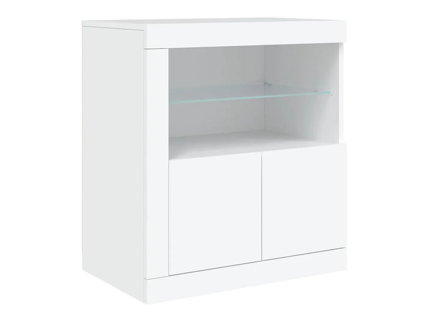 Aparador con luces LED blanco 181,5x37x67 cm