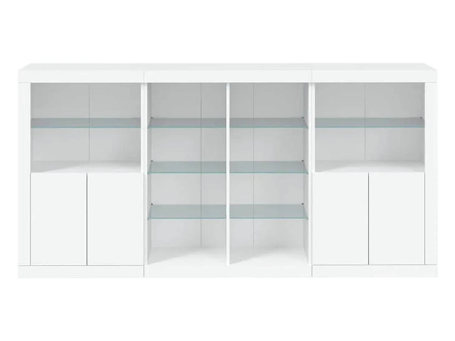 Aparador con luces LED blanco 202x37x100 cm