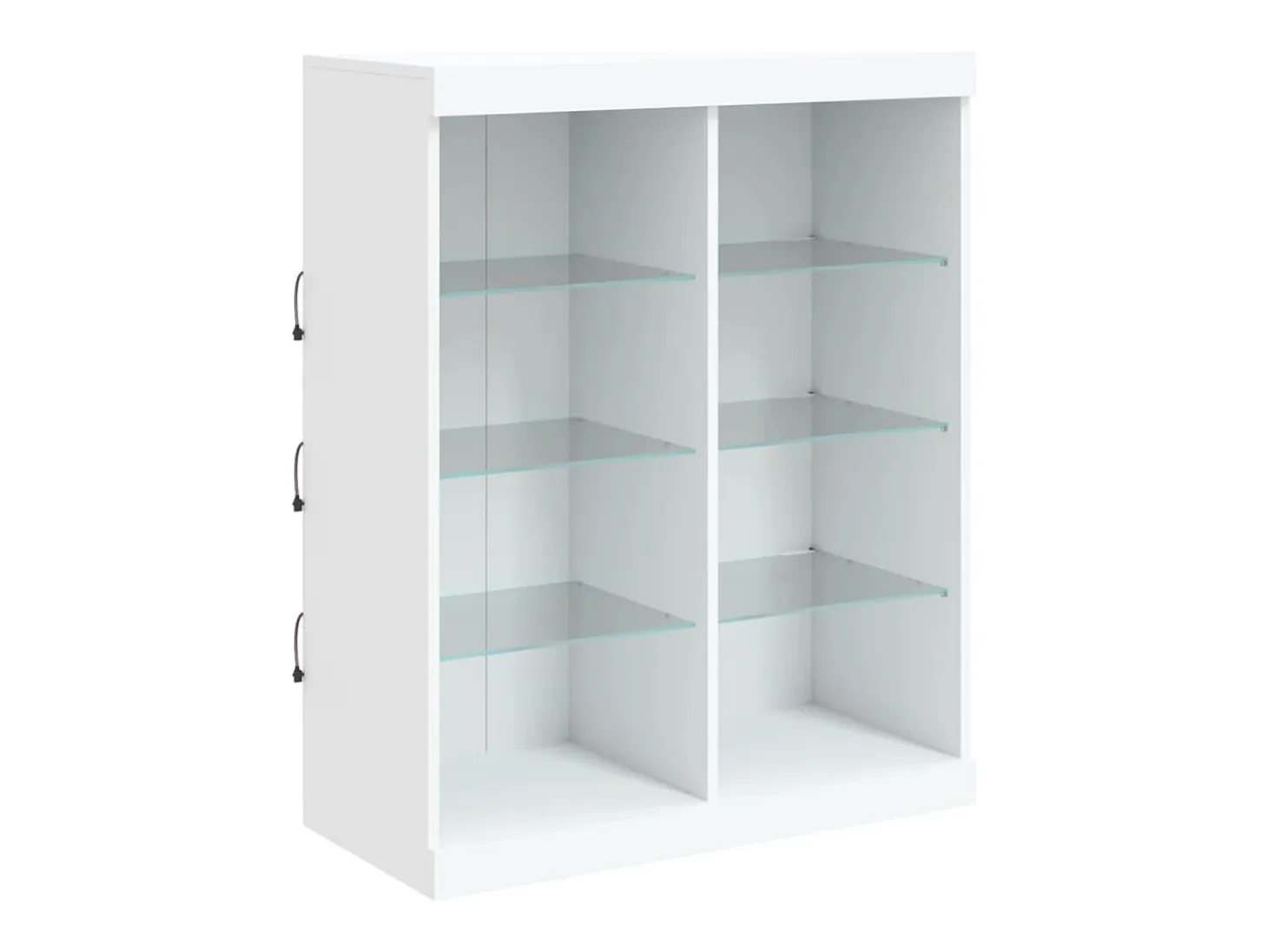 Aparador con luces LED blanco 202x37x100 cm