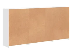 Aparador con luces LED blanco 202x37x100 cm