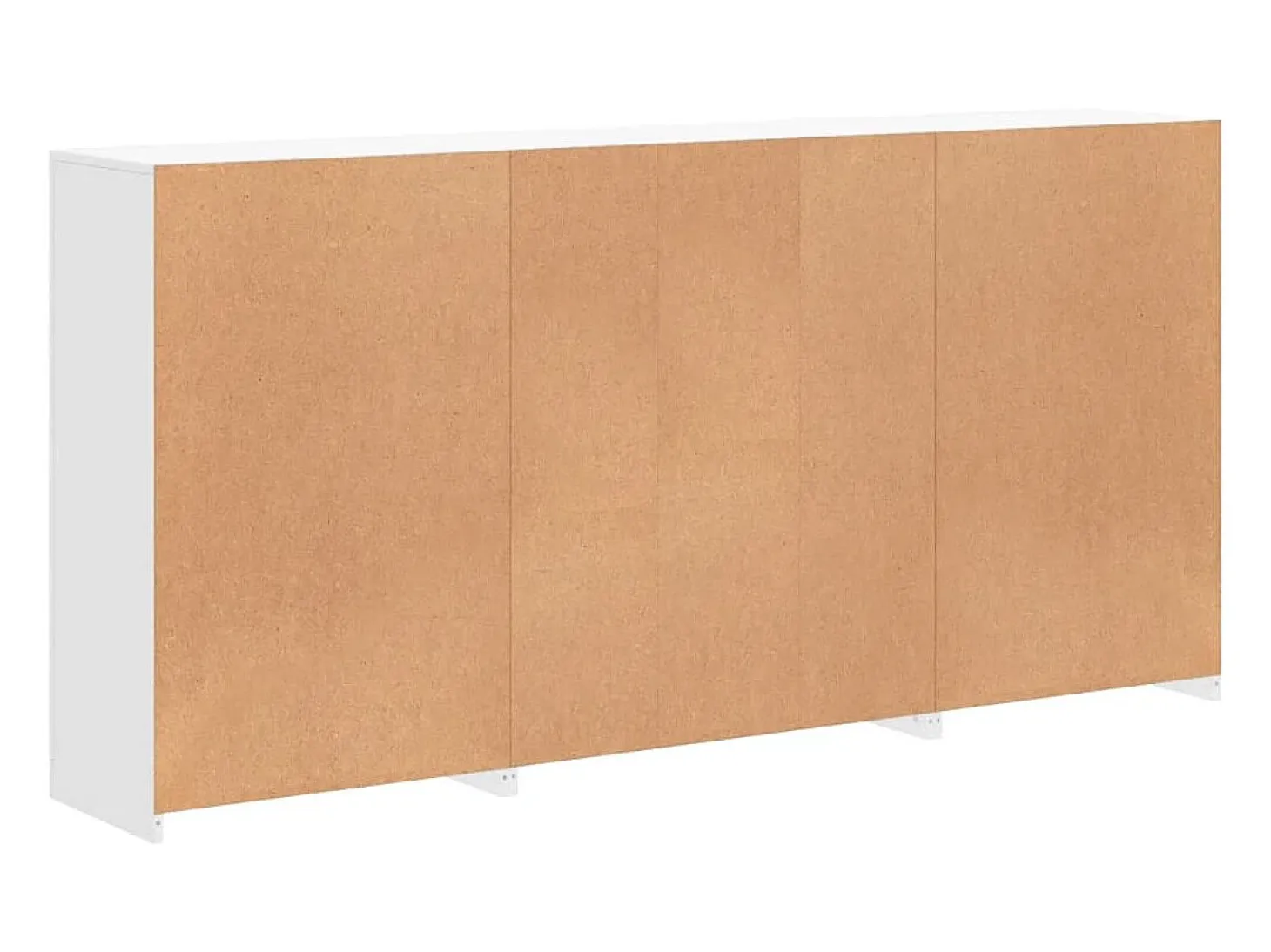 Aparador con luces LED blanco 202x37x100 cm