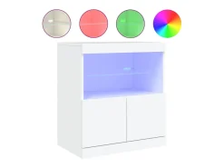 Aparador con luces LED blancas 60x37x67 cm