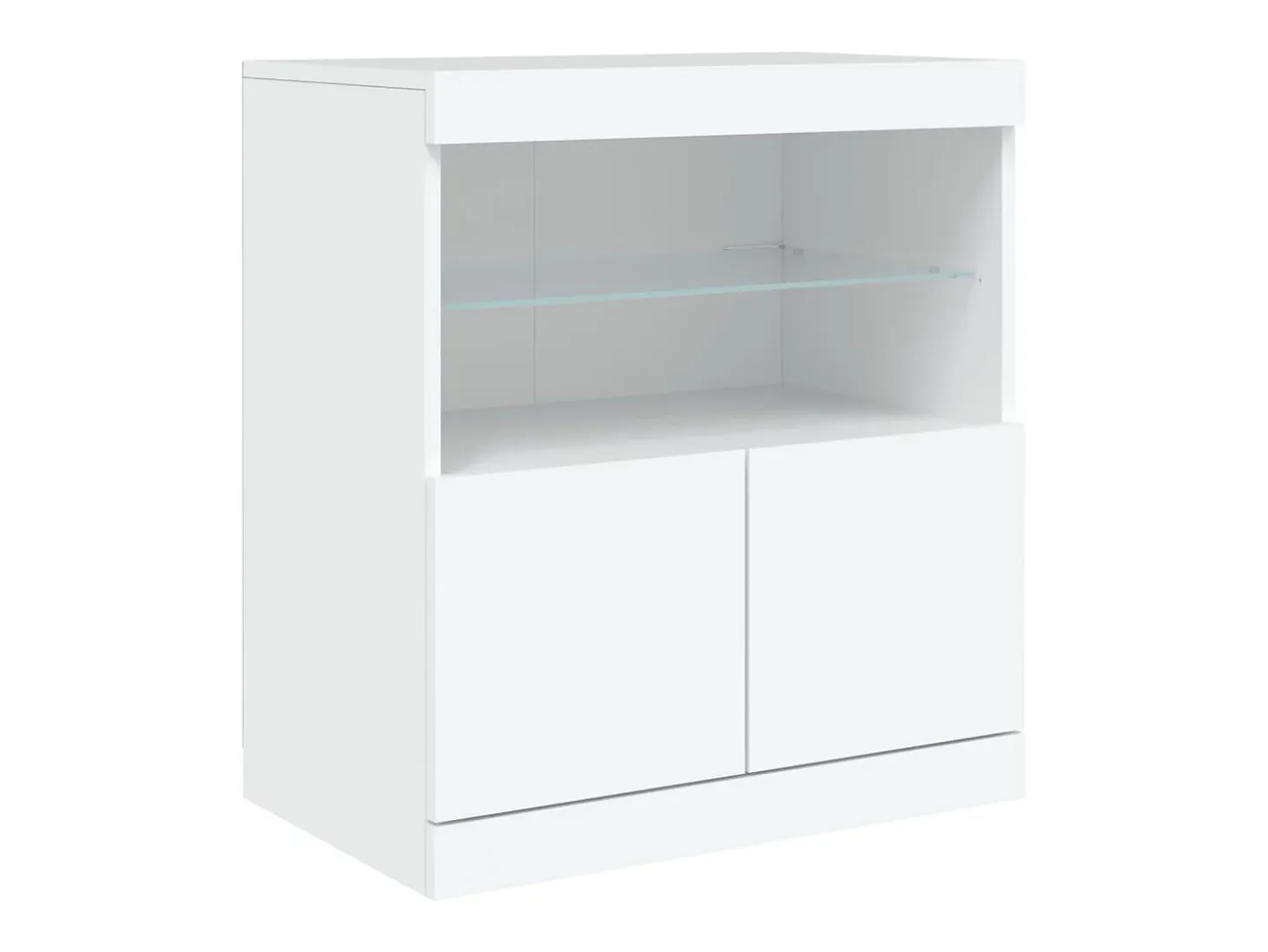 Aparador con luces LED blancas 60x37x67 cm