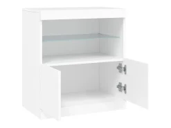 Aparador con luces LED blancas 60x37x67 cm