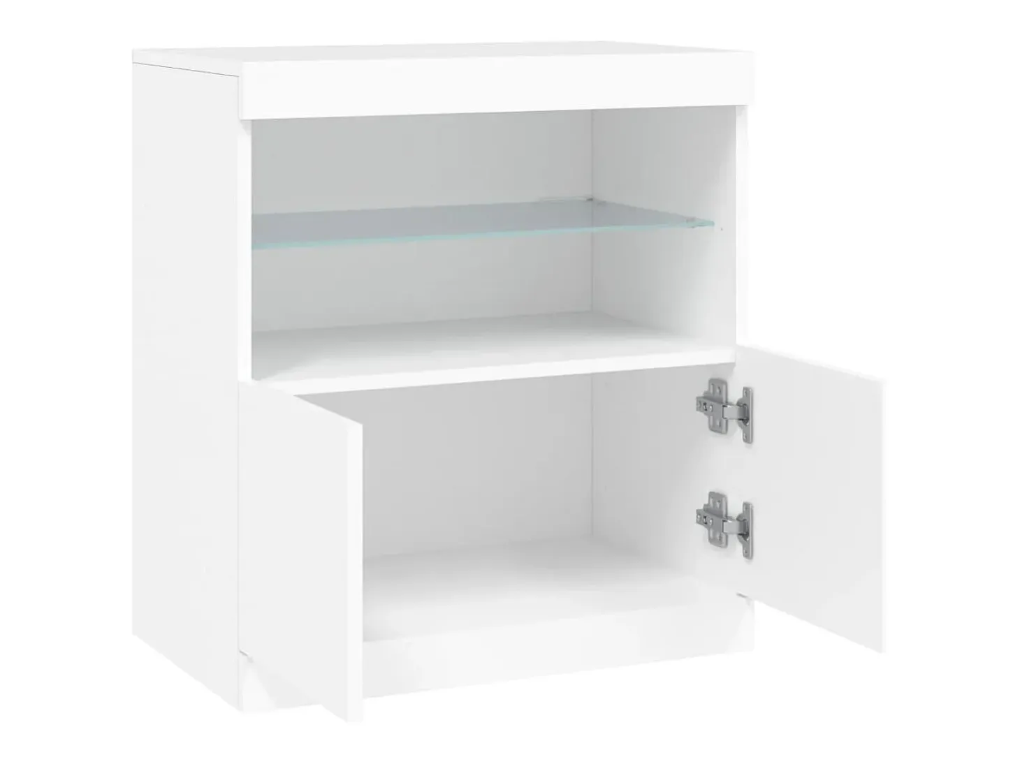 Aparador con luces LED blancas 60x37x67 cm