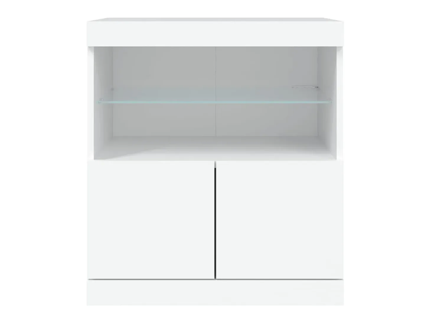 Aparador con luces LED blancas 60x37x67 cm