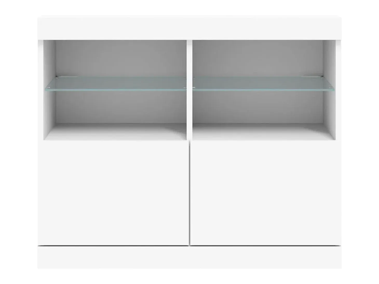 Aparador con luces LED blancas 81x37x67 cm