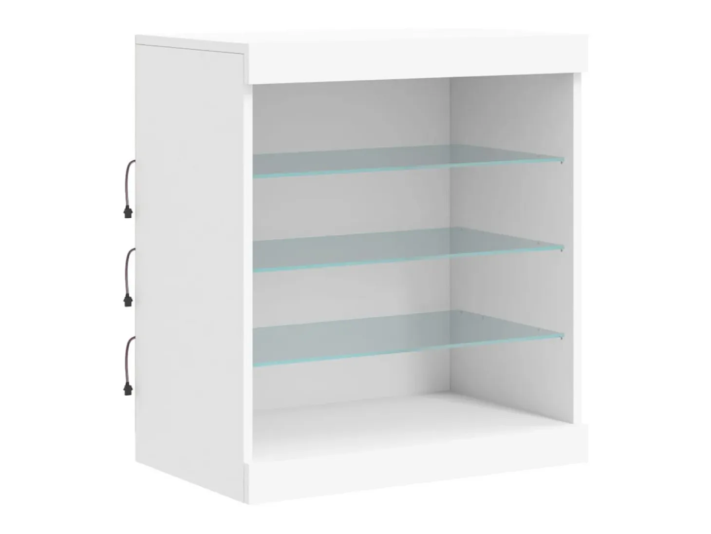 Aparador con luces LED blanco 60,5x37x67 cm ES594923