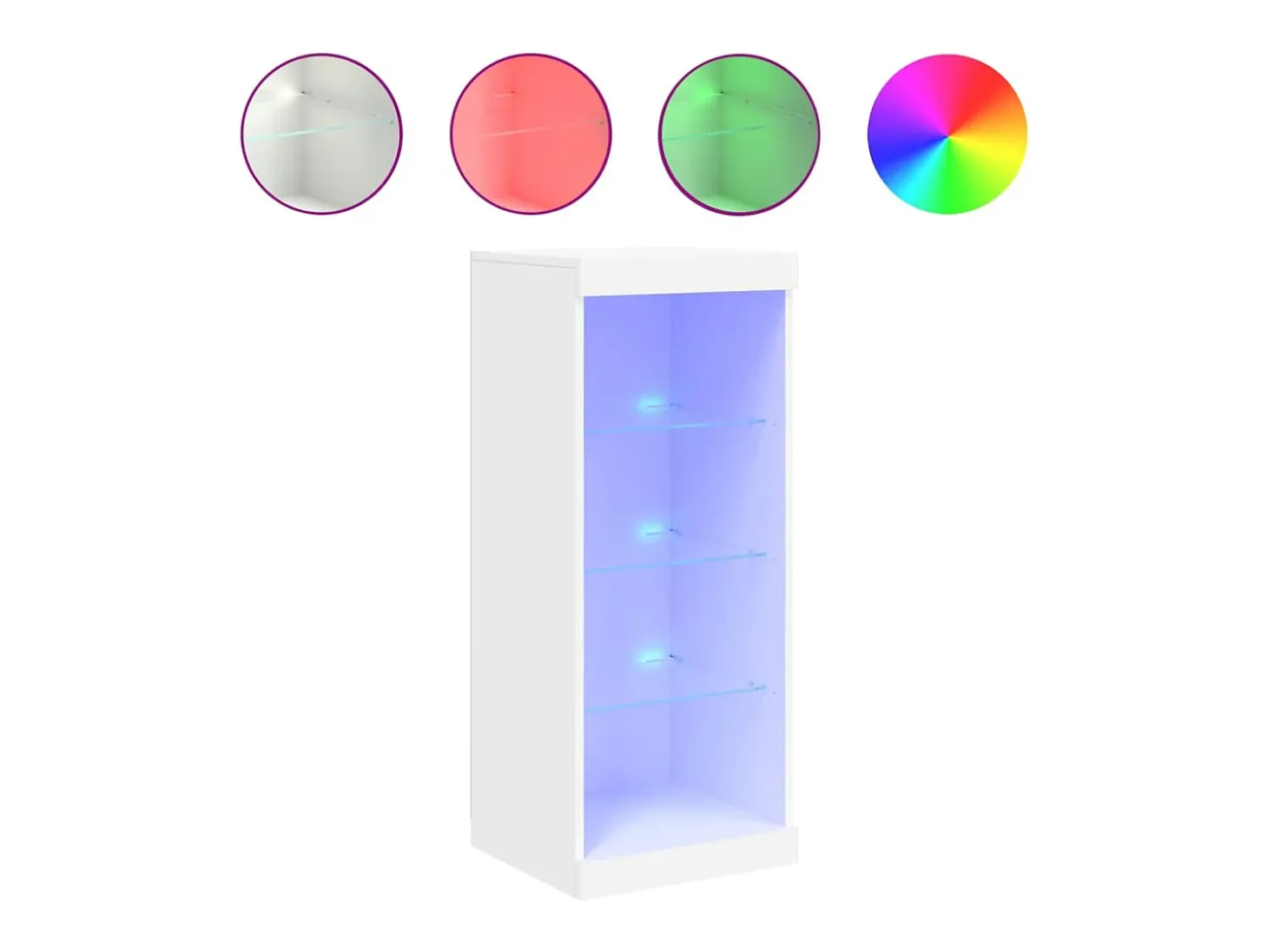 Aparador con luces LED blancas 41x37x100 cm