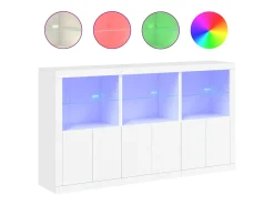 Aparador con luces LED blanco 181,5x37x100 cm